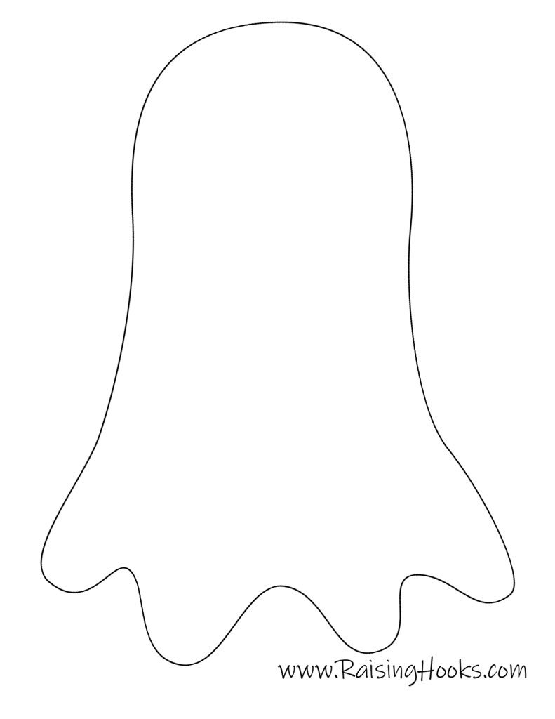 Cotton Ball Ghost Craft Template