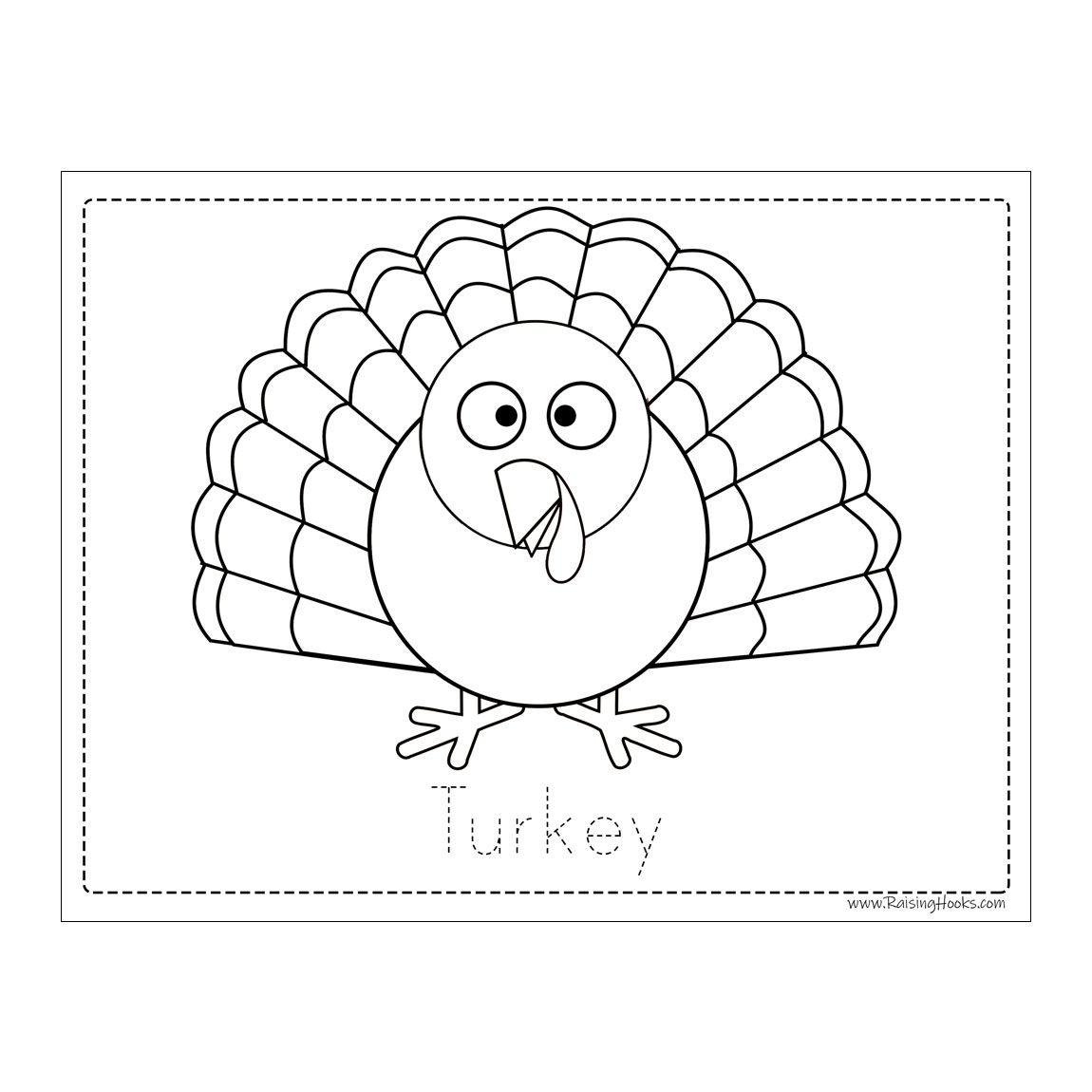 Turkey Coloring Page - Raising Hooks