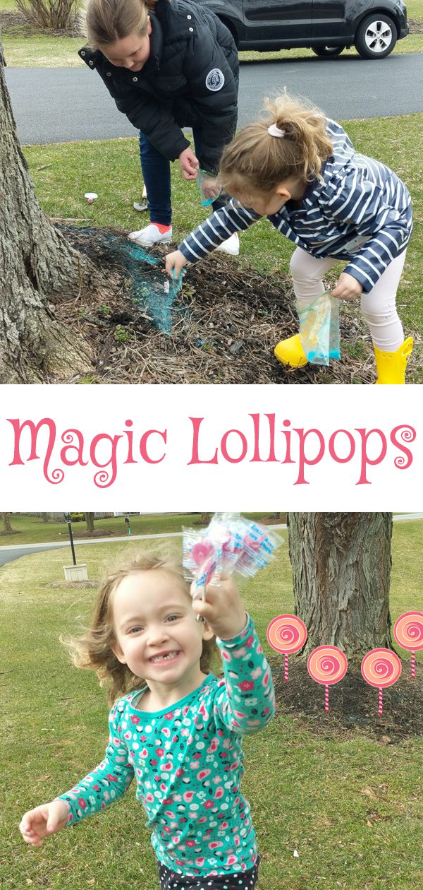 Magic Lollipops - A cute Easter activity to surprise the kids with. #spring #easter #surprise #kids #activitiesforkids #fun #candy
