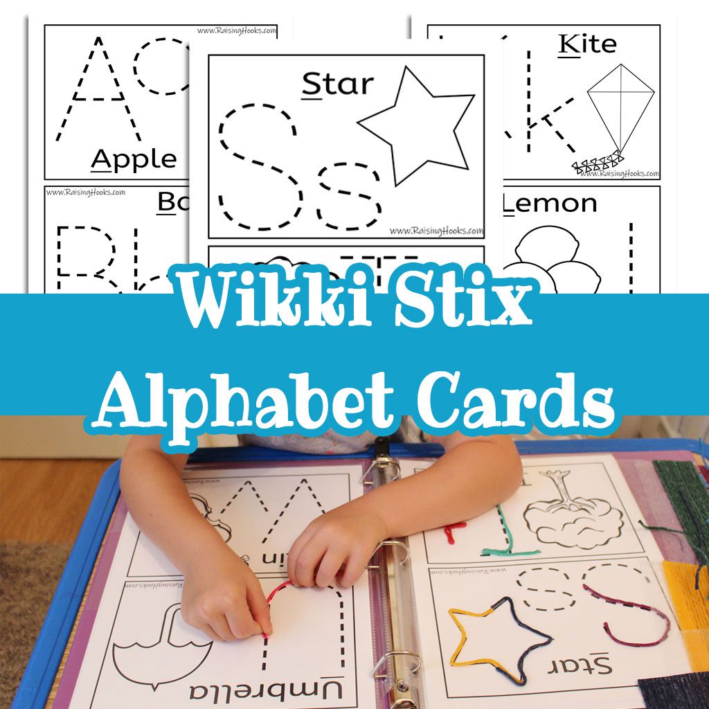 Wikki Stix Alphabet Fun Cards For Learning - 27 cards, 36 wikki stix