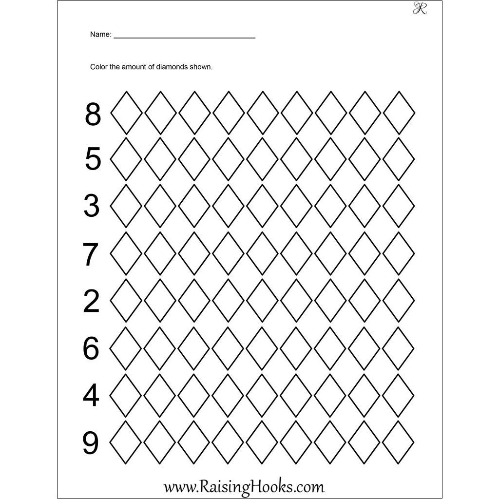 Color Diamonds by Number – Raising Hooks