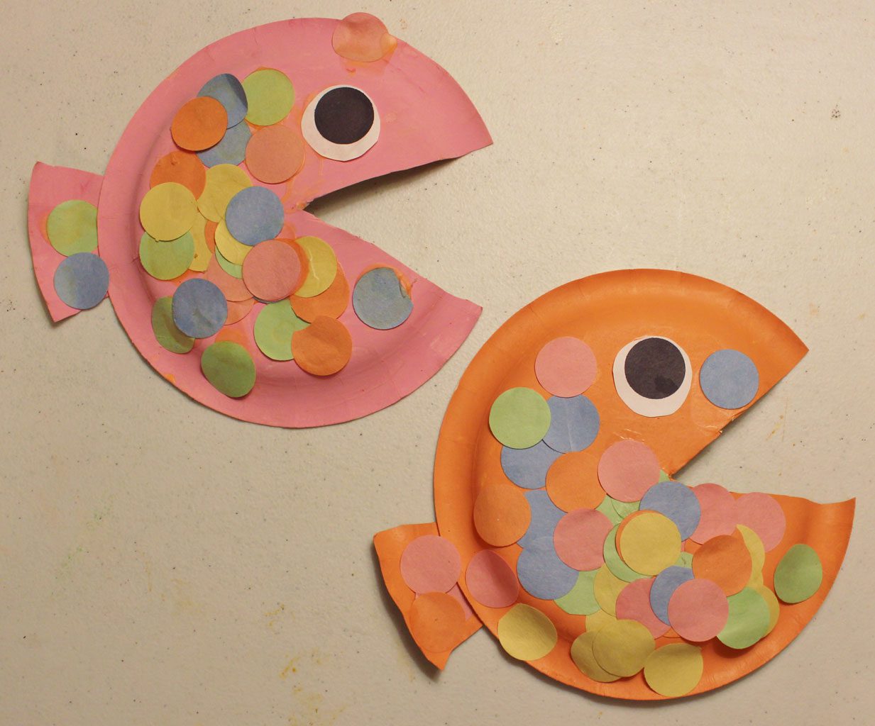 Paper Plate Fish Craft Raising Hooks