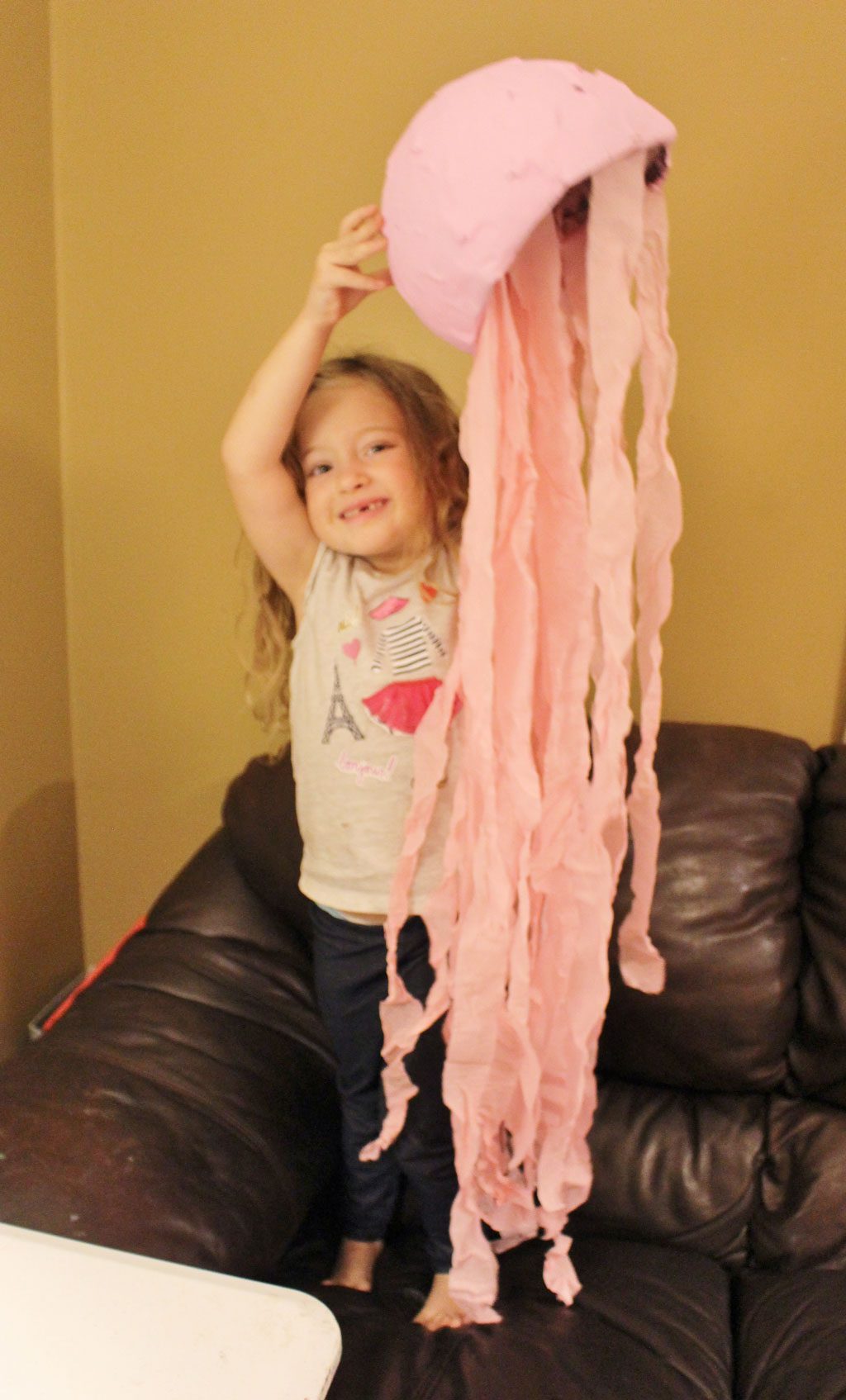 Paper Mache Jellyfish Raising Hooks