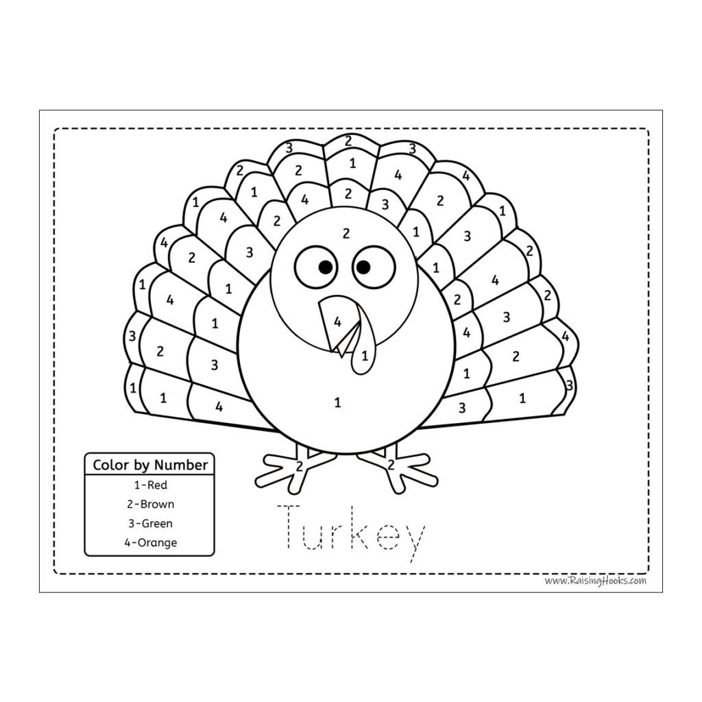 turkey-color-by-number-printable