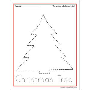 Christmas Tracing Worksheets - Raising Hooks