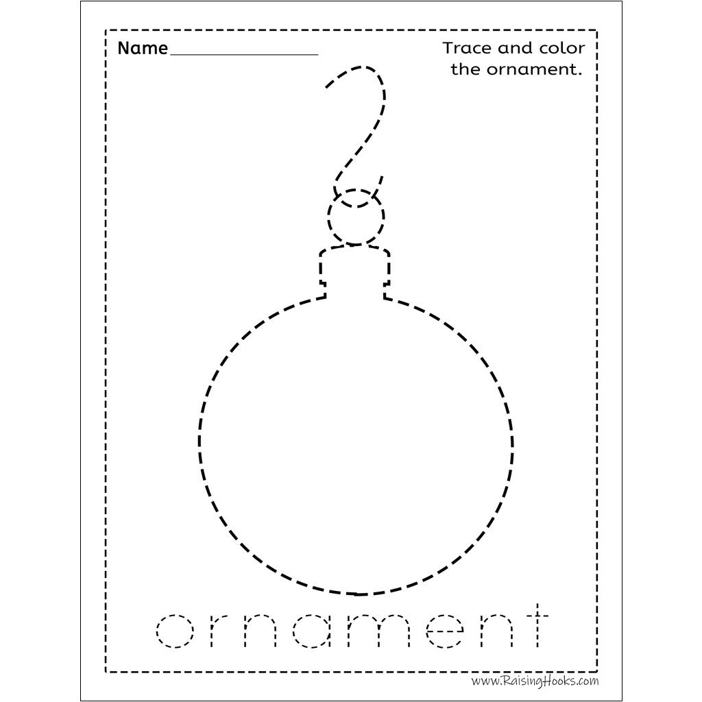 Christmas Tracing Worksheets Raising Hooks Christmas Tracing Worksheets Raising Hooks
