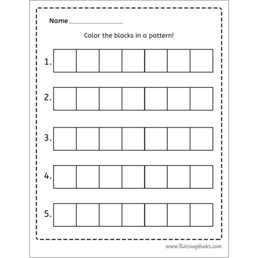 Color Patterns Blocks Raising Hooks