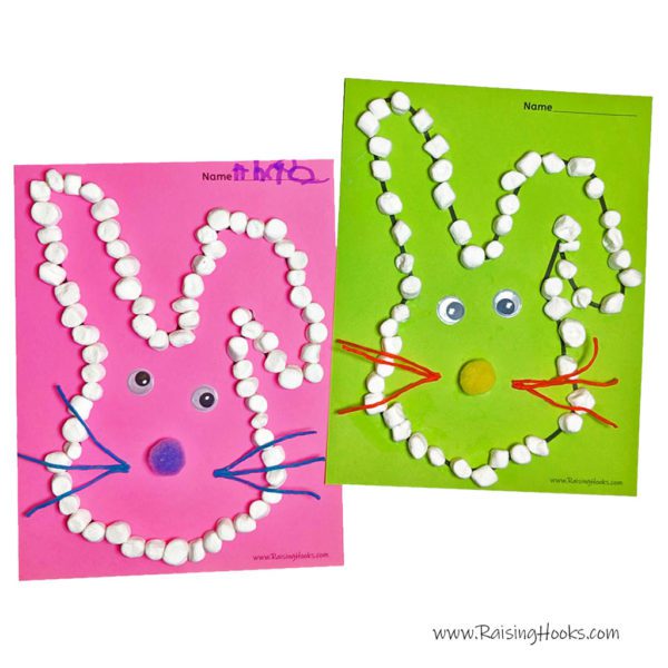 Marshmallow Easter Bunny Raising Hooks