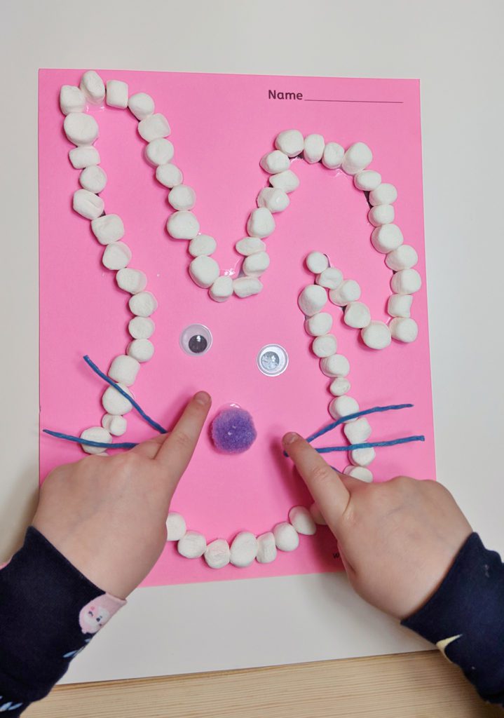 Marshmallow Easter Bunny Raising Hooks