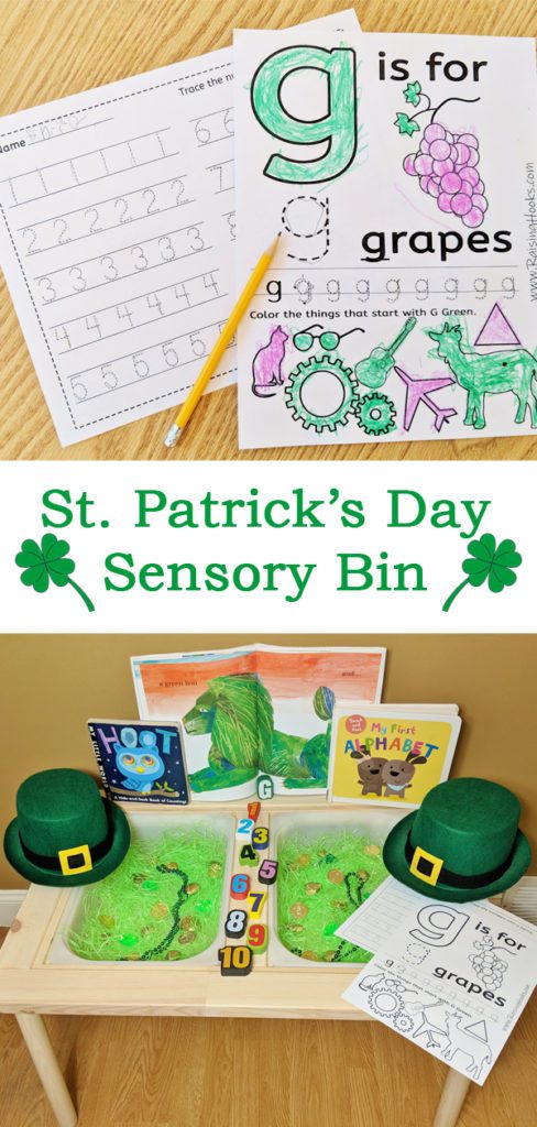 St. Patrick's Day Sensory Bin #stpatricksday #green #sensoryplay #sensoryactivities #toddleractivities #homeschooling #homeschool #learning #teaching