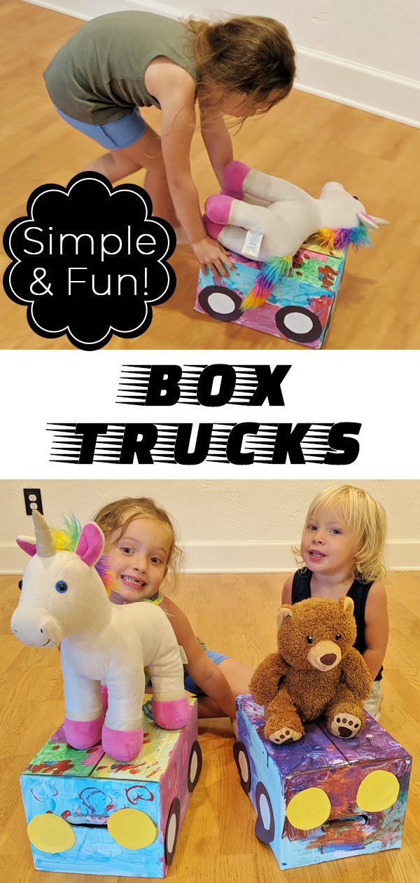 Box Trucks - A Simple and Fun Craft and Activity #craftsforkids #activitiesforkids #kidsactivities #kidscrafts #artsandcrafts #toddler #homecshool