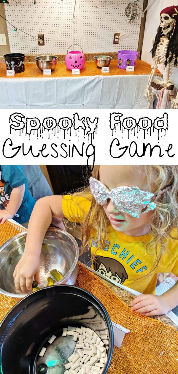 Spooky Food Guessing Game - A squirmishly fun fall-time food game for kids!