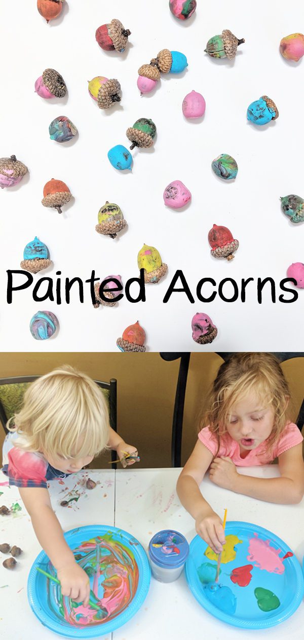 Painted Acorns - A fall craft for the whole family! #painting #fall #craft #craftsforkids #acorn #steptember #october #autumn