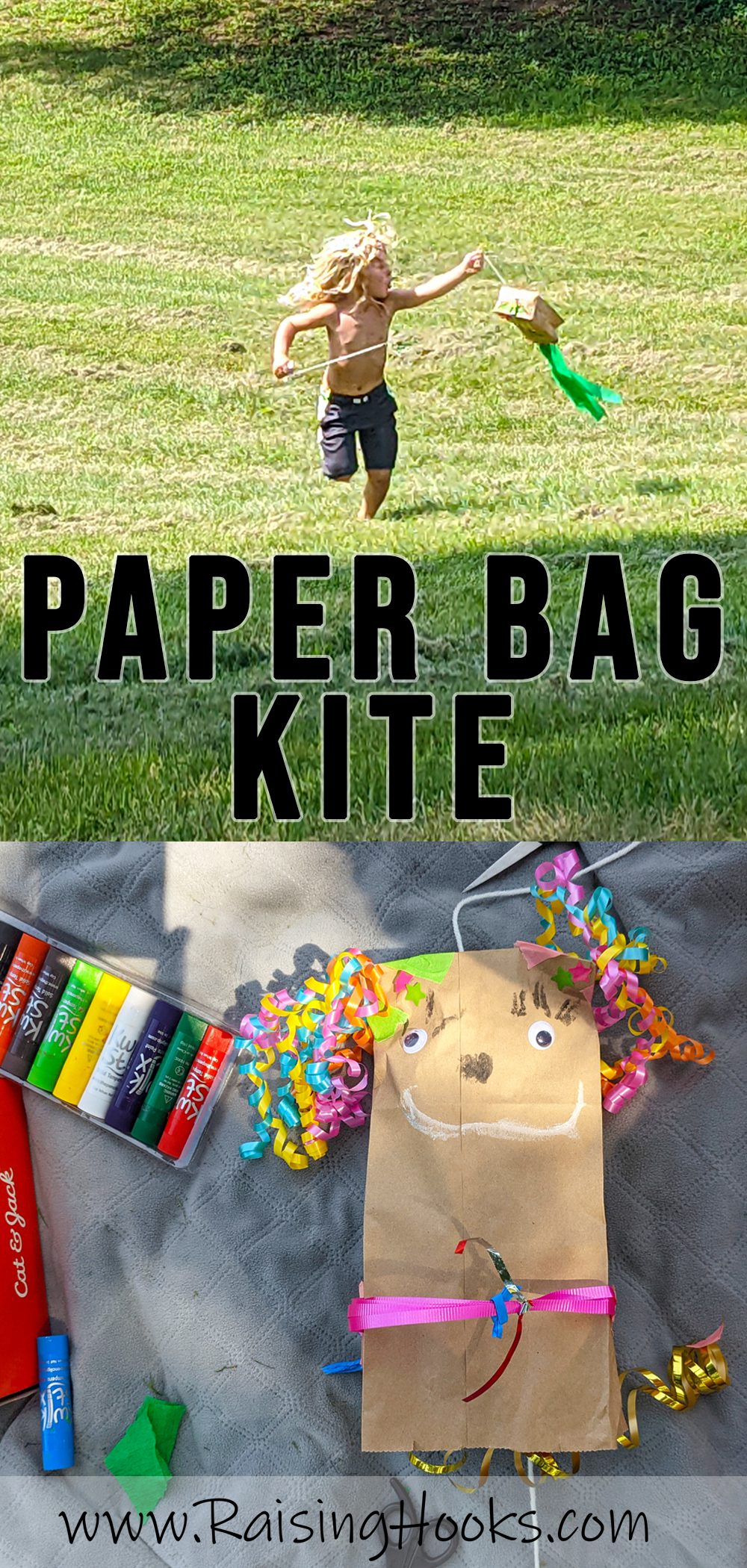 Paper Bag Kite Raising Hooks