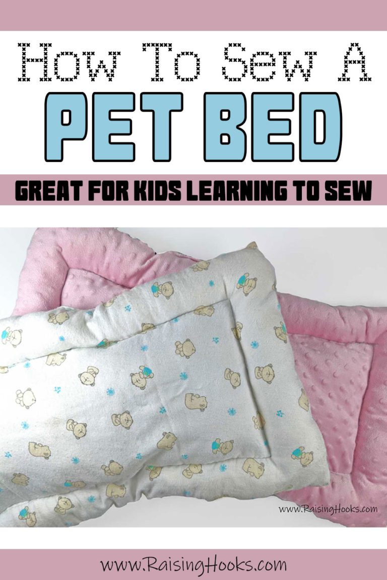 How To Sew A Pet Bed a tutorial for kids Raising Hooks