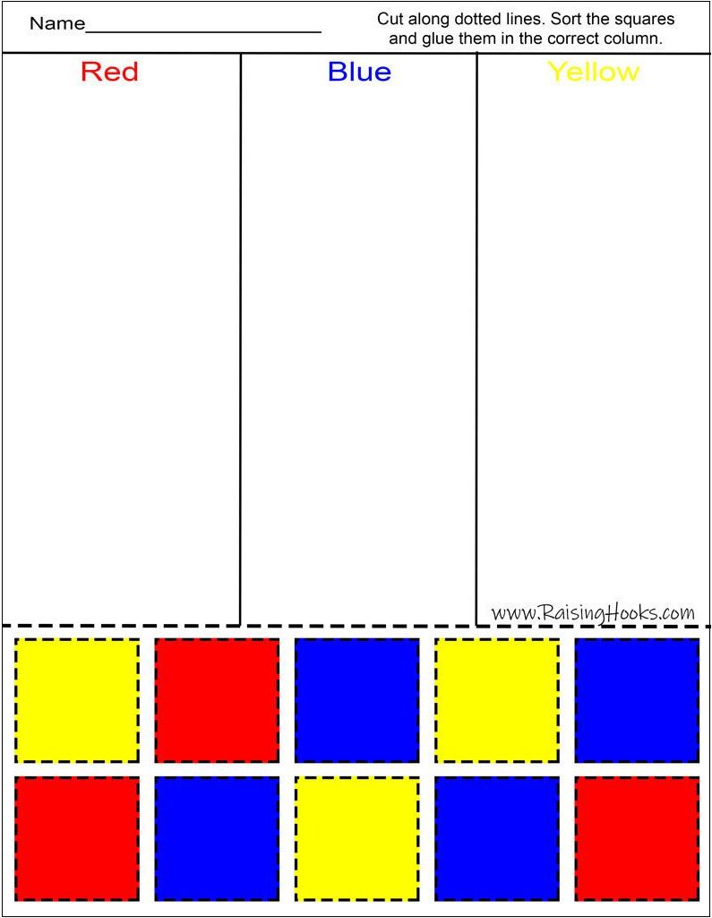Sort Squares By Color Raising Hooks